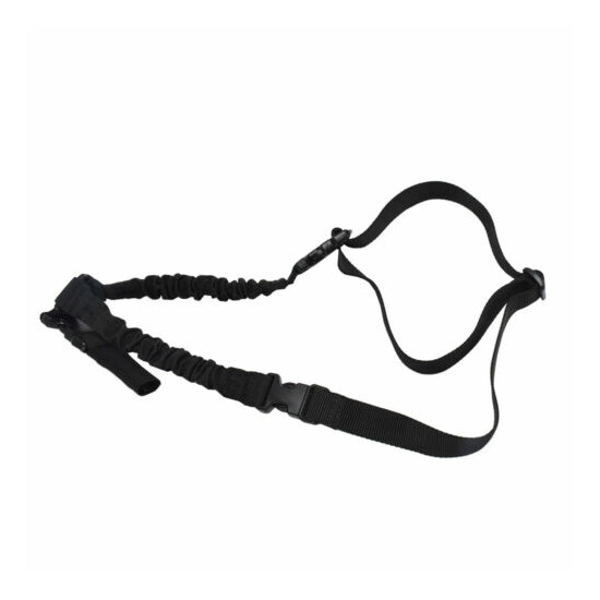 Tactical Rifle Sling Adjustable 1 Single Point Military Bungee Cord Gun Strap {10}