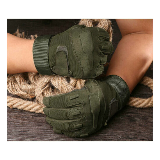 MensTactical Combat Gloves Army Military Outdoor Full Finger Hunting Gloves USA {19}