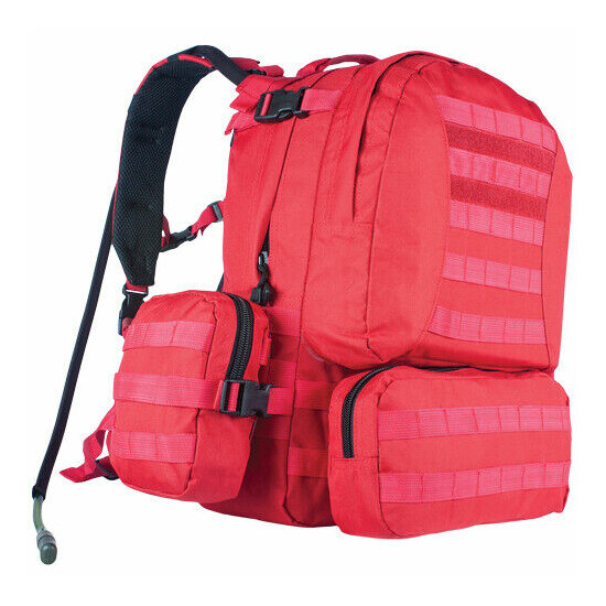 NEW Advanced Hydro Assault Pack MOLLE Hiking Hunting Backpack w Bladder MED RED {1}