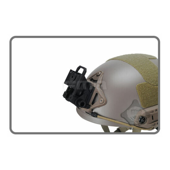 FMA Airsoft Paintball L4G24 NVG DE / Black 100% Plastic Helmet Mount TB1012 {5}