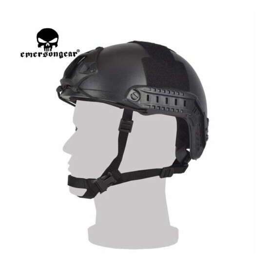 Emerson Tactical Fast Helmet Bump MICH Ballistic MH Type NVG Shroud Side Rail BK {1}