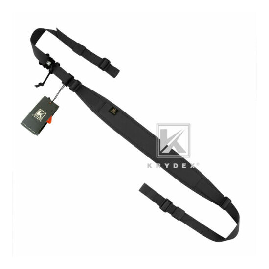 KRYDEX Tactical Sling Strap Modular Slingster Pull Tab 2Point Quick Adjust Black {3}