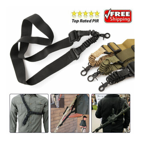 Tactical 1 Point Gun Sling Buckle Shoulder Strap Rifle Hunting Adjustable Belts {2}