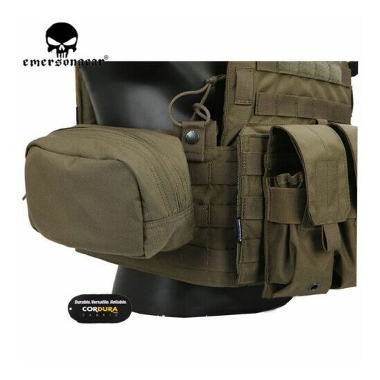 Emerson Tactical Modular Combat Vest MOLLE LBT-6094A Plate Carrier w/ 3 Pouch RG {9}