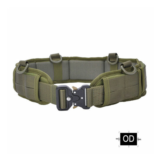 Tactical Molle Padded Waist Belt Quick Release Combat Battle Belt Strap Buckle {14}