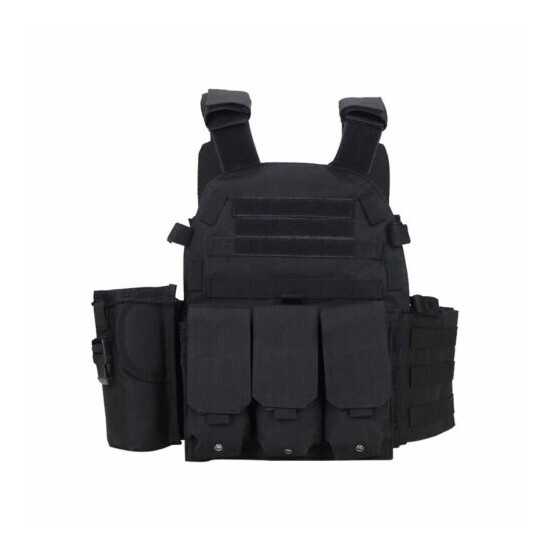 Tactical Vest Gear Molle Military Assault Plate Carrier Holder Multi Size Black {2}