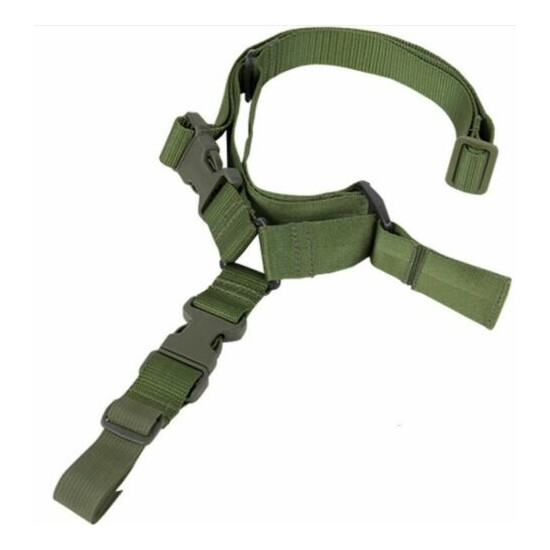 Quick Release One Point Sling Nylon MADE IN USA OD GREEN Molle Tactical {1}