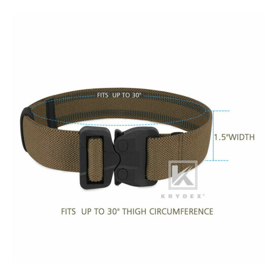 KRYDEX Tactical Thigh Strap Elastic Band for Drop Hanger Holster Coyote Brown {8}