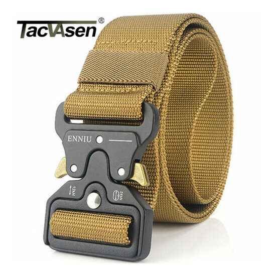 TACVASEN Tactical Heavy Duty Mens Belts Military Stylish Metal Army Pants Belts {19}