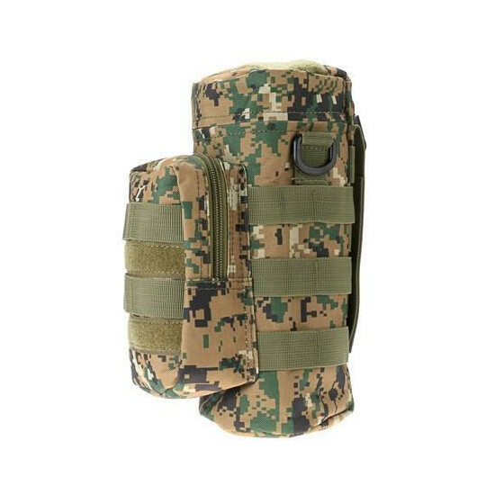 MOLLE Large Water Bottle Pouch Outdoor Tactical Zipper Hydration Pack Belt Pouch {4}