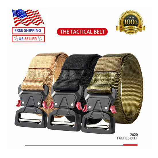 Tactical Military Waist Nylon Rigger Belt Training With Metal Buckle Heavy Duty {1}