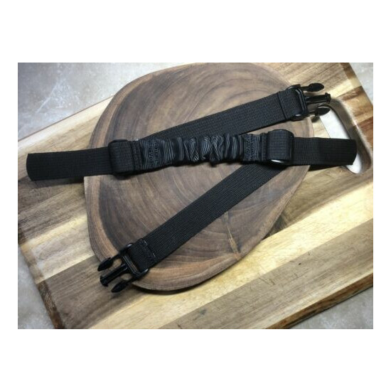 Tactical Chest Rig Bungee Strap, Black. {4}