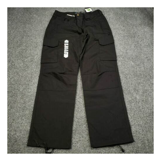 NEW LA Gear Black Mens Size 34X32 Elastic Waistband Basic Operator Pants {1}