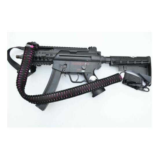 60" Tactical 550 Paracord Gun Rifle Bow Shotgun Sling 1 or 2 Point PINK GRAY {6}