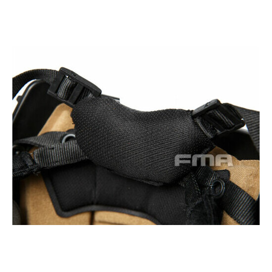 TB1268 FMA Hunting Tactical Helmet Airsoft WTF EX Ballistic Helmet BK/FG/TAN {12}