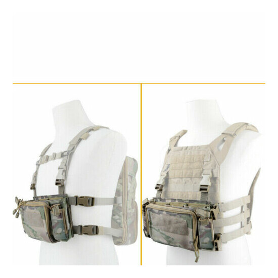 Tactical Combat Chest Rig Shoulder Bag w/ Mag Pouch Recon Harness Pack Airsoft {3}