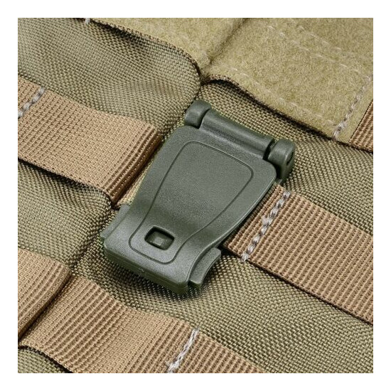 10 Pcs Army Green Multipurpose Molle Bags Buckle Strap Management Tool in Pouch {4}