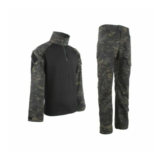 Tactical Military Combat Uniform Set Mens Camouflage Army Pants Shirt Training {3}