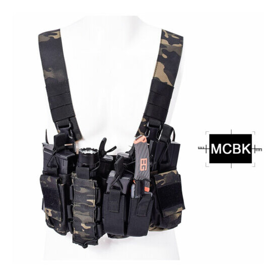 Tactical D3CR Chest Rig Disruptive Environments Hunting Airsoft W/ mag Pouches {12}