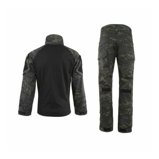 Tactical Military Combat Uniform Set Mens Camouflage Army Pants Shirt Training {1}