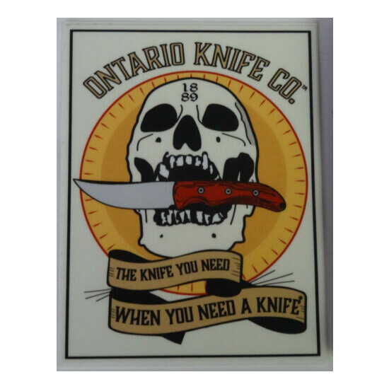 Shot Show Ontario Knife Company SKULL Morale Patch Sticker {2}
