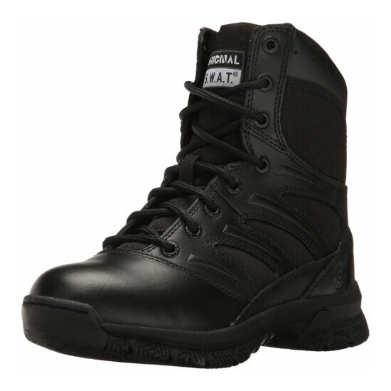 Original S.W.A.T 155201 Men's Force 8" SideZip Military and Tactical Boot, Black {1}