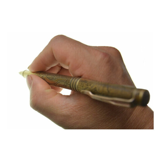 Handmade Vintage Rollerball Pen Brass Metal Gift Pen {3}