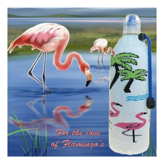 Flamingo-Foldable Multi-Function Koozie Beer Soda Water Wine Bottle Coozie {1}
