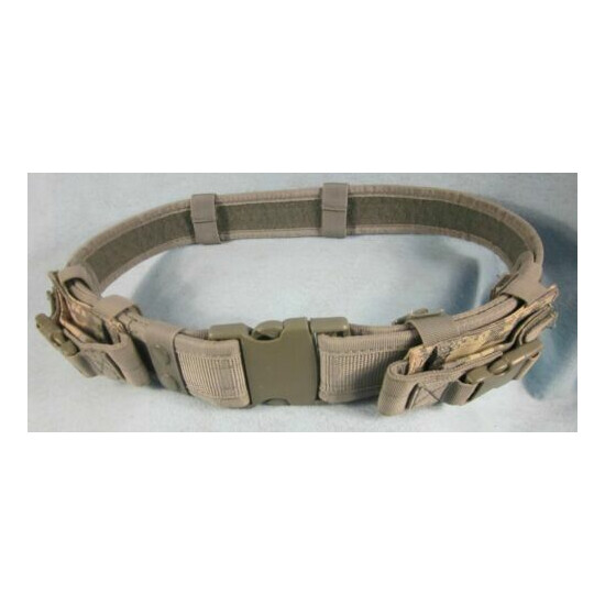 MILITARY TACTICAL BELT with 2 PISTOL MAG POUCHES {1}