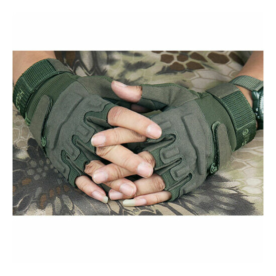 Tactical Gloves Military Shooting Gloves Fingerless Anti-Slip Bicycle Gloves Men {19}