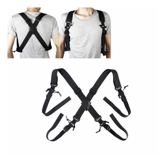 Tactical X-Back Belt Suspenders Duty Belt Harness Strap Back Support  {1}