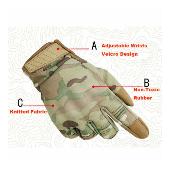 Tactical Touchscreen Gloves Winter Thermal Gloves Windproof Winter Sports Gloves {2}