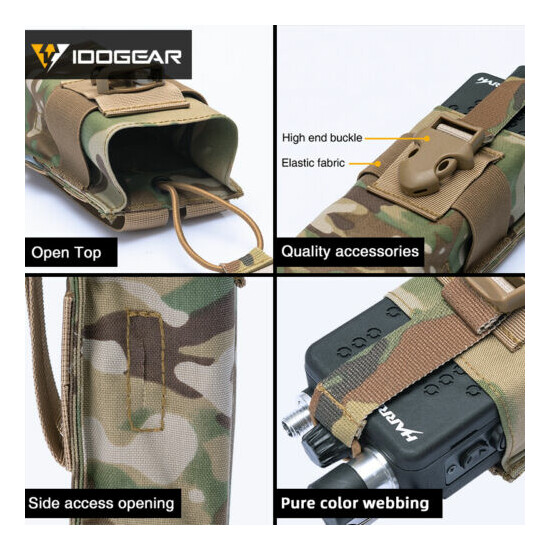 IDOGEAR Tactical Radio Pouch For Walkie Talkie MBITR PRC148/152 MOLLE Military {6}
