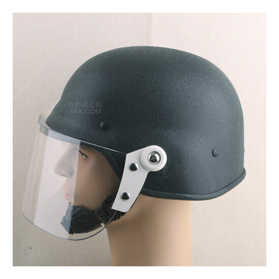 Tactical Airsoft Paintball M88 Type Anti riot Steel helmets + Transparent mask {3}