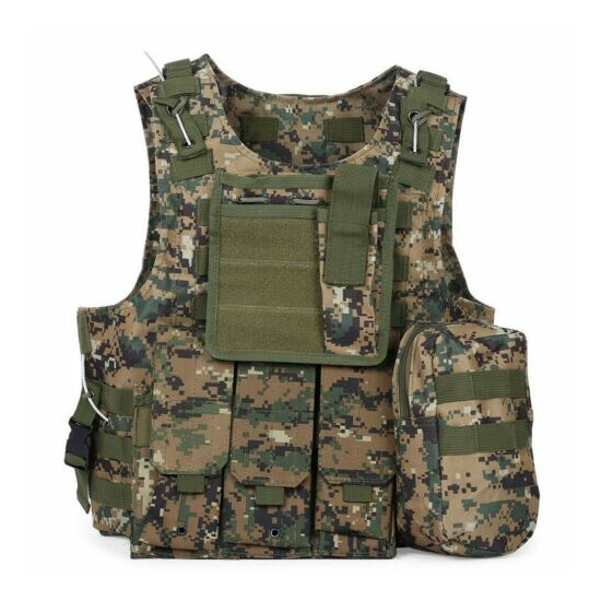 Tactical Military SWAT Airsoft Molle Combat Assault Plate Carrier Vest Gear US {12}