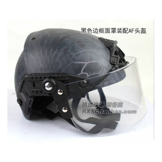 Tactical Transparent Windproof Lens Mask for Mich/ FAST Helmet Paintball Airsoft {7}