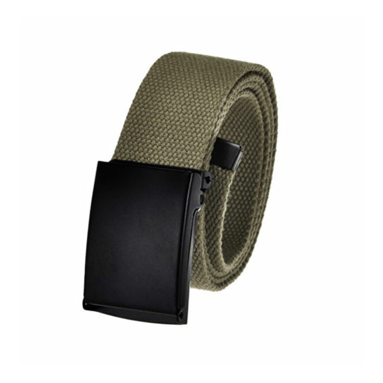 Men's Golf Belt in 1.5 Black Flip Top Buckle with Adjustable Canvas Web Belt {15}
