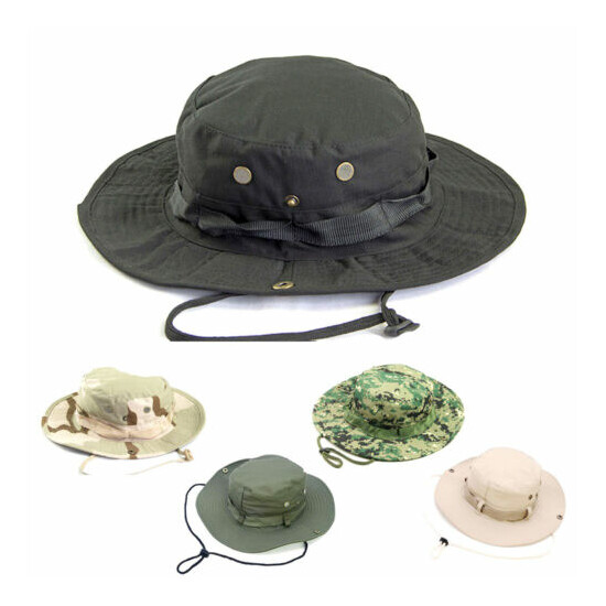 Outdoor L Size Combat Camo Military Bush Jungle Sun Hat Hiking Fishing Cap {1}