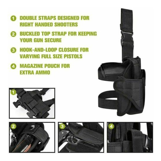Outdoor Adjustable Hunting Molle Tactical Pistol Gun Holster Bullet Pouch Holder {10}