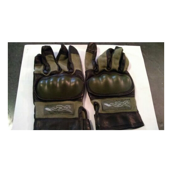 Wiley X Combat Assault Gloves, Green & Black, Hard Knuckle, SZ Med {1}
