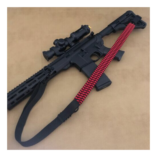 Tactical Single/Two Point HK Clip Handmade Paracord Gun Rifle Sling Quick Adjust {8}