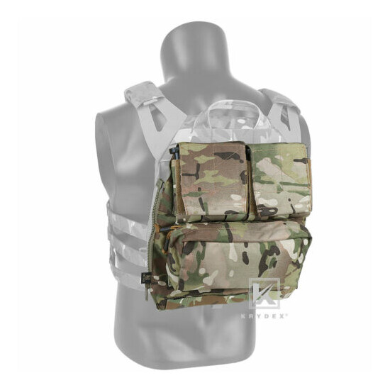 KRYDEX Tactical Zip-on Panel Plate Carrier Back Zipper Pack for CPC JPC2.0 Vest {3}