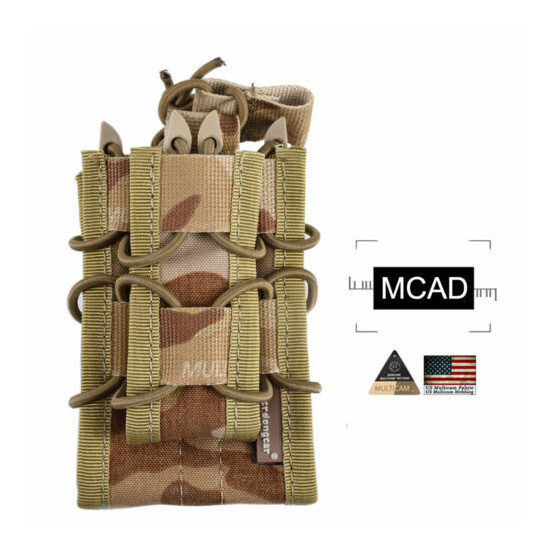 EMERSON Tactical 5.56 Modular Rifle Double Magazine Pouch MOLLE Pistol Holder {21}