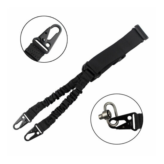 Tactical Adjustable 1/2/3 Point Rifle Gun Sling Strap System for Airsoft Hunting {6}