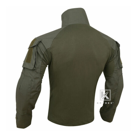 KRYDEX G3 Combat Shirt Tops Army Uniform with Tactical Elbow Pads Ranger Green {3}