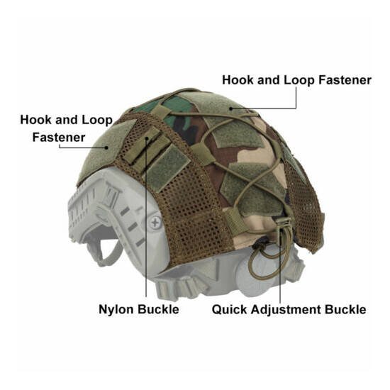 Tactical Military Helmet Camo Cover for FAST Airsoft Paintball Hunting Shooting {10}