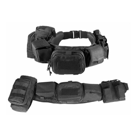 Tactical Molle Waist Belt Military Soft Padded Patrol Combat Battle Web Belt Bag {5}