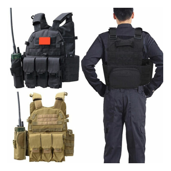 Tactical Vest Military Plate Carrier Molle Assault Combat Airsoft Hunting Vest {10}