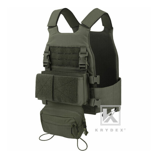 KRYDEX Low Vis Slick Armor Plate Carrier & Micro Fight Placard & SACK Drop Pouch {15}