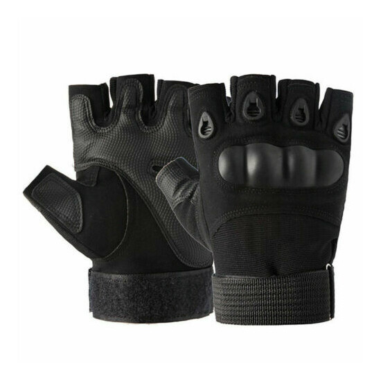 New Half Finger Tactical Gloves Protective Hard Knuckle Work Military Hunting {12}
